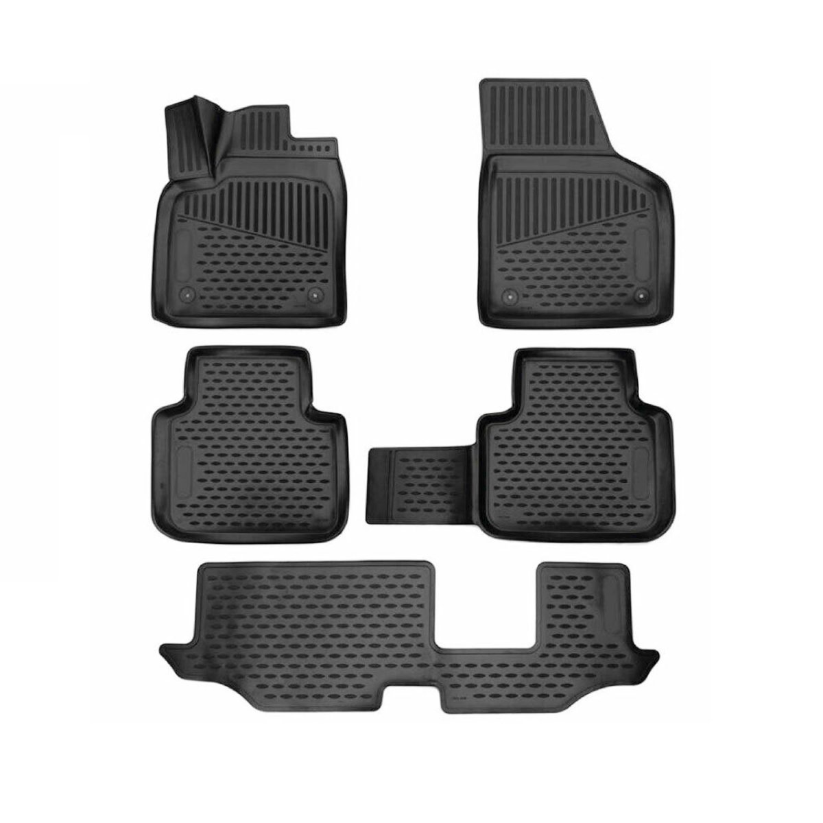 Volkswagen Atlas Floor Mats - Omac - Rubber TPE - Black - 2018-2025